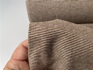 Rib - smalle striber i brun/offwhite